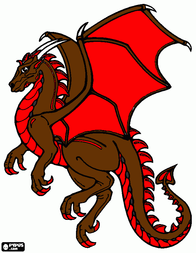 Yukki kuran the dragon coloring page