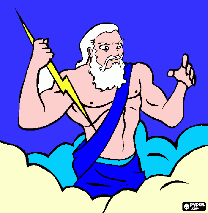 Zeus Drawing coloring page