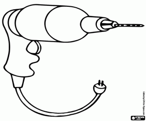 A portable electric drill for DIY coloring page