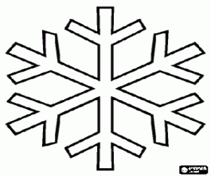 A small ice crystal that forms the snowflakes coloring page