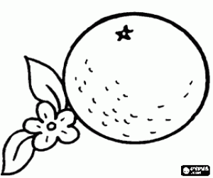An orange coloring page
