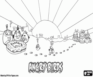 Angry Birds coloring pages, Angry Birds coloring book, Angry Birds ...