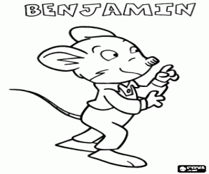 Benjamin, the favorite nephew of Geronimo Stilton coloring page