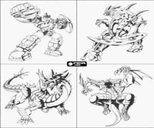 Birthday invitations with drawings of Bakugan coloring page
