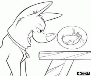 Bolt with Rhino coloring page