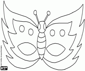 Butterfly mask coloring page
