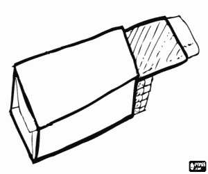 Chewing gum, a packet of stick gum, a rectangular, thin, flat, slab of gum coloring page