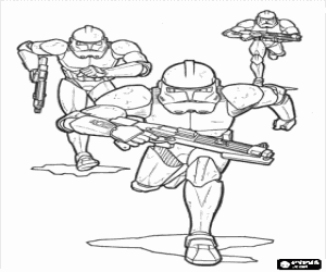 Clone Troopers, the soldiers of the Army of the Galactic Republic coloring page