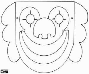 Clown Mask coloring page
