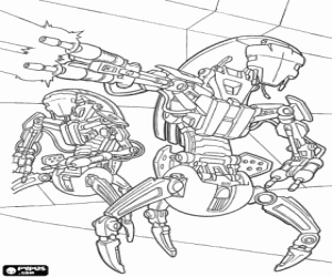 Destructive balls, destroyer droids or Droideka in action coloring page