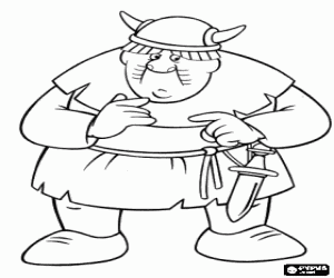 Faxe, the Viking with larger appetite, the largest and strongest of the Vikings from Flake coloring page