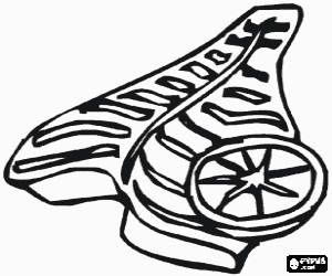 Fish fillet to the plate with a slice of lemon coloring page
