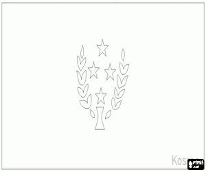 Flag of Kosrae or Kusaie, one of the Federated States of Micronesia (FSM) coloring page