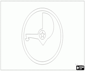Flag of Yap, one of the Federated States of Micronesia (FSM) coloring page