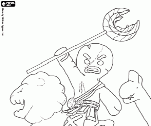Gingy or Gingerbread Man is a cookie that fights and helps Shrek coloring page