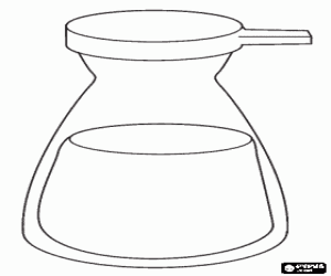 Glass jar with lid for beverages like water, wine or soft drinks without gas coloring page