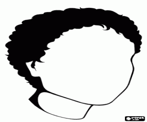 Head of a woman without a face to draw coloring page