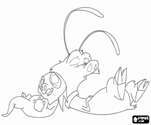 Hector sleeping, is the pet dragon and Gwizdo and Lian-Chu servant  coloring page