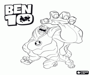 Humangousaur has the power to grow its own body coloring page