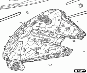 Jedi spaceship coloring page