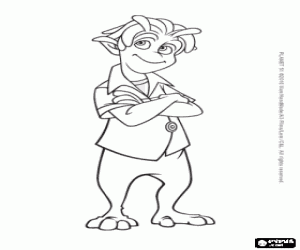 Lem and his friends will help the astronaut Chuck coloring page