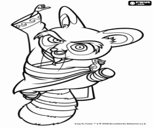 Master Shifu, the best trainer of warriors from China coloring page