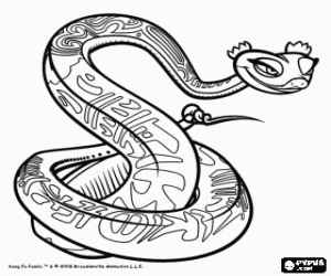 Master Viper, one of the Furious Five, the masters of Kung Fu with special attacks coloring page