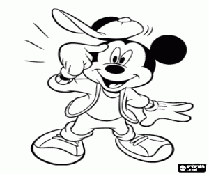 Mickey Mouse has a good idea coloring page