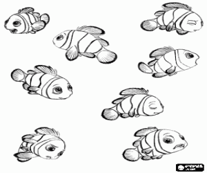 Nemo, the protagonist of an extraordinary  adventure coloring page
