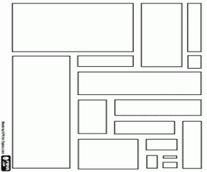 Rectangles of different sizes and proportions coloring page