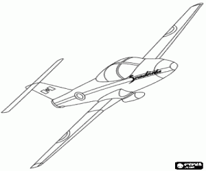 Small plane to reaction or jet plane coloring page