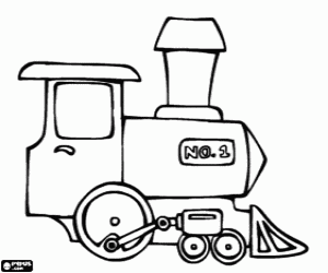 Small steam locomotive coloring page