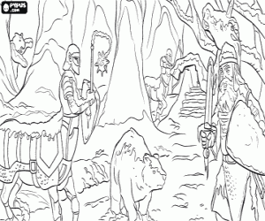 Some of the prisoners turned into stone by Jadis, the White Witch coloring page