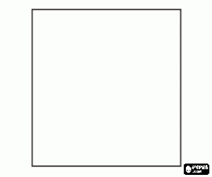 Square, regular polygon with four sides  coloring page