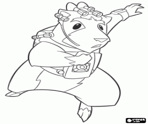Team leader G-Force, the agent Darwin coloring page