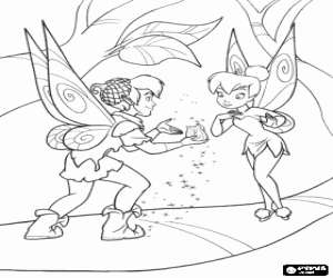 Terence, the light-keeper, taught Tinker Bell to value her work coloring page