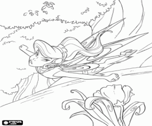 The jealous fairy Vidia very angry coloring page