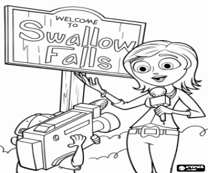 The rain of food that can prevent world hunger is the best news, Samantha Sparks journalist reporting live from Swallow Falls coloring page