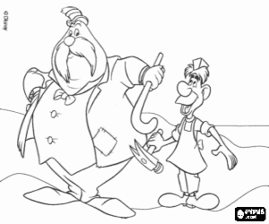 The Walrus and the Carpenter, the characters in a poem coloring page