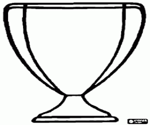 Trophy or cup for the best dad coloring page