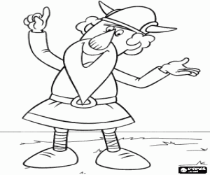 Urobe, the oldest of the Viking village coloring page