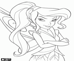 Vidia,  the fairy who tricks Tinker Bell into believing that she can go to the mainland coloring page