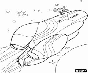 Wall-e clings in despair to the spaceship that takes Eve to the Axiom  coloring page