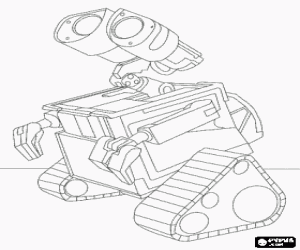 Wall-E coloring page