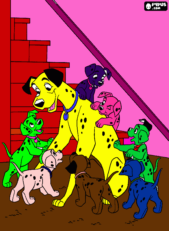 101 kiskutyás képszinező coloring page