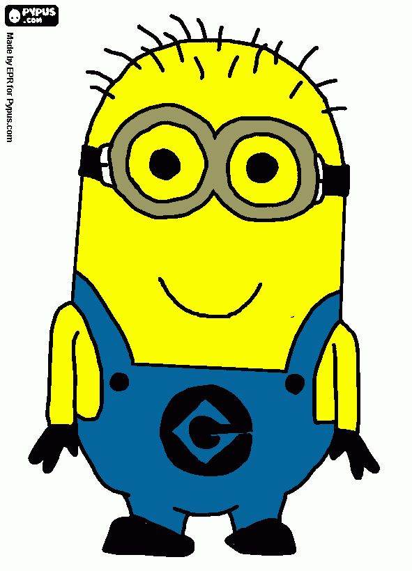2 eyed minion coloring page