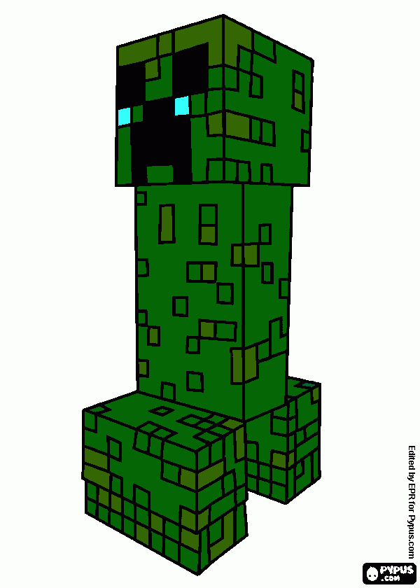 A crying creeper coloring page
