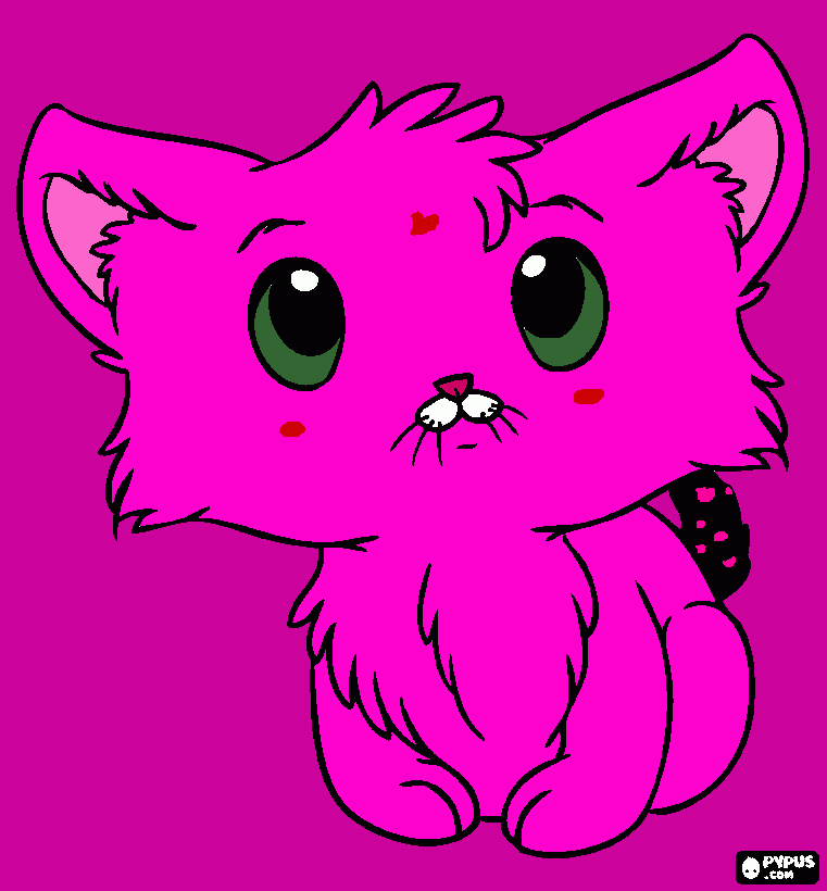 A cute cat  coloring page