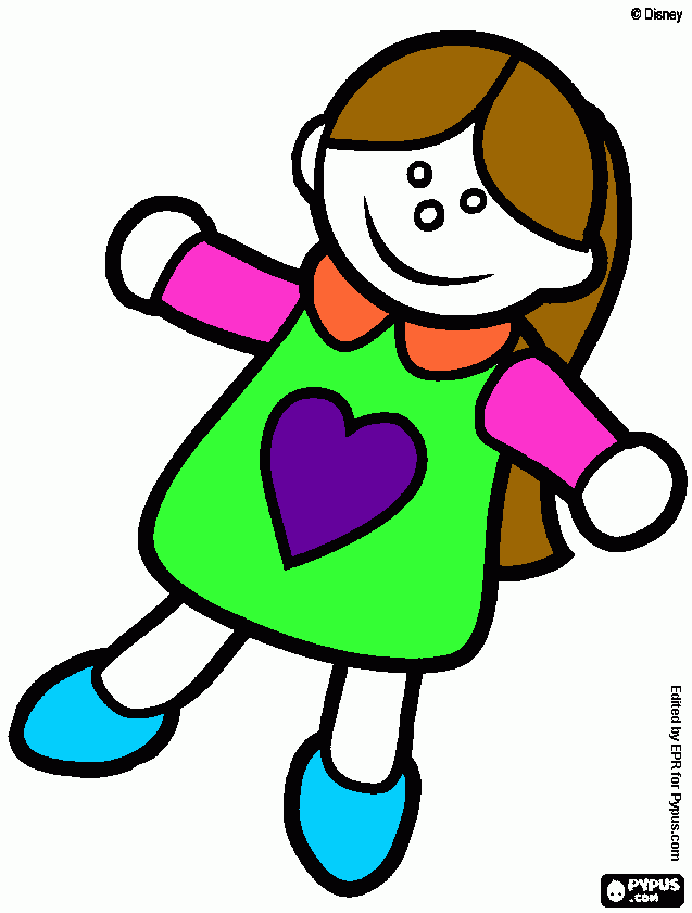 A doll for you coloring page