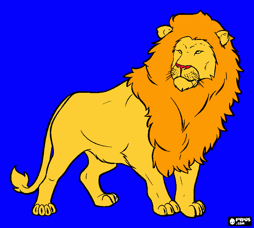 a fierce as lion coloring page